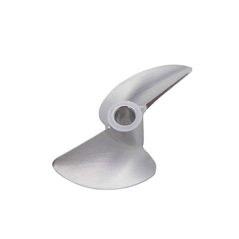 Jodriva 1PC 4mm Welle 2 Klingen Metall Aluminium Propeller 30mm-45mm 32mm 35mm 38mm 40mm 41mm 44mm Prop RC Racing Boot Geschwindigkeit Mono Katze Bootspropeller(30mm) von Jodriva