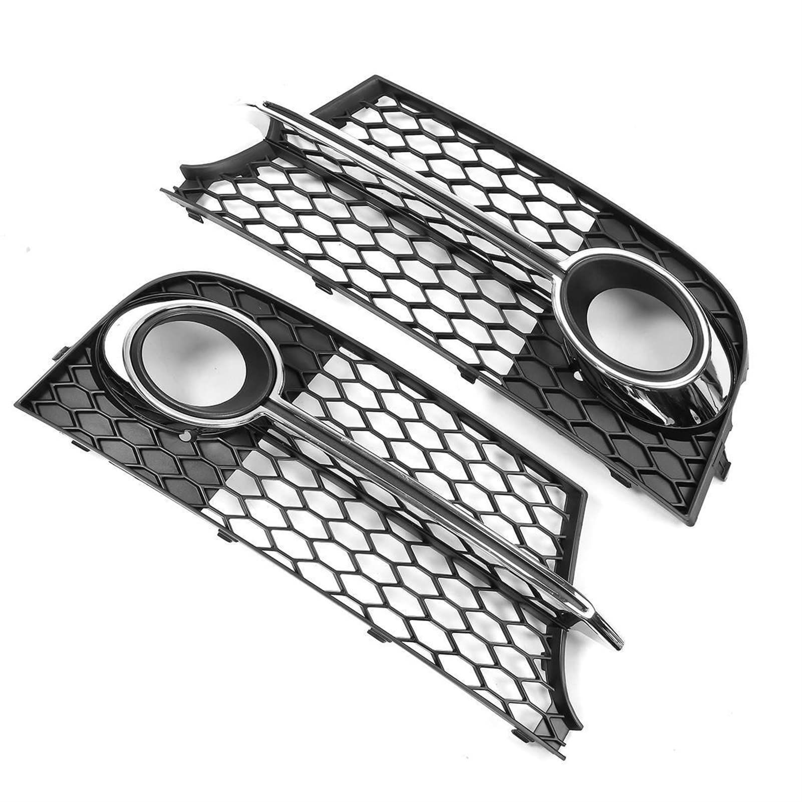 Jodriva 2PCS Auto Honeycomb Hex Front Nebel Licht Grill Lampe Kühlergrill Abdeckung, for Audi, for TT MK2 for, for TTS 2011-2014 8J0807681KT94 8J0807682KT94 Nebelscheinwerfer-Kühlergrill-Abdeckungsbl von Jodriva