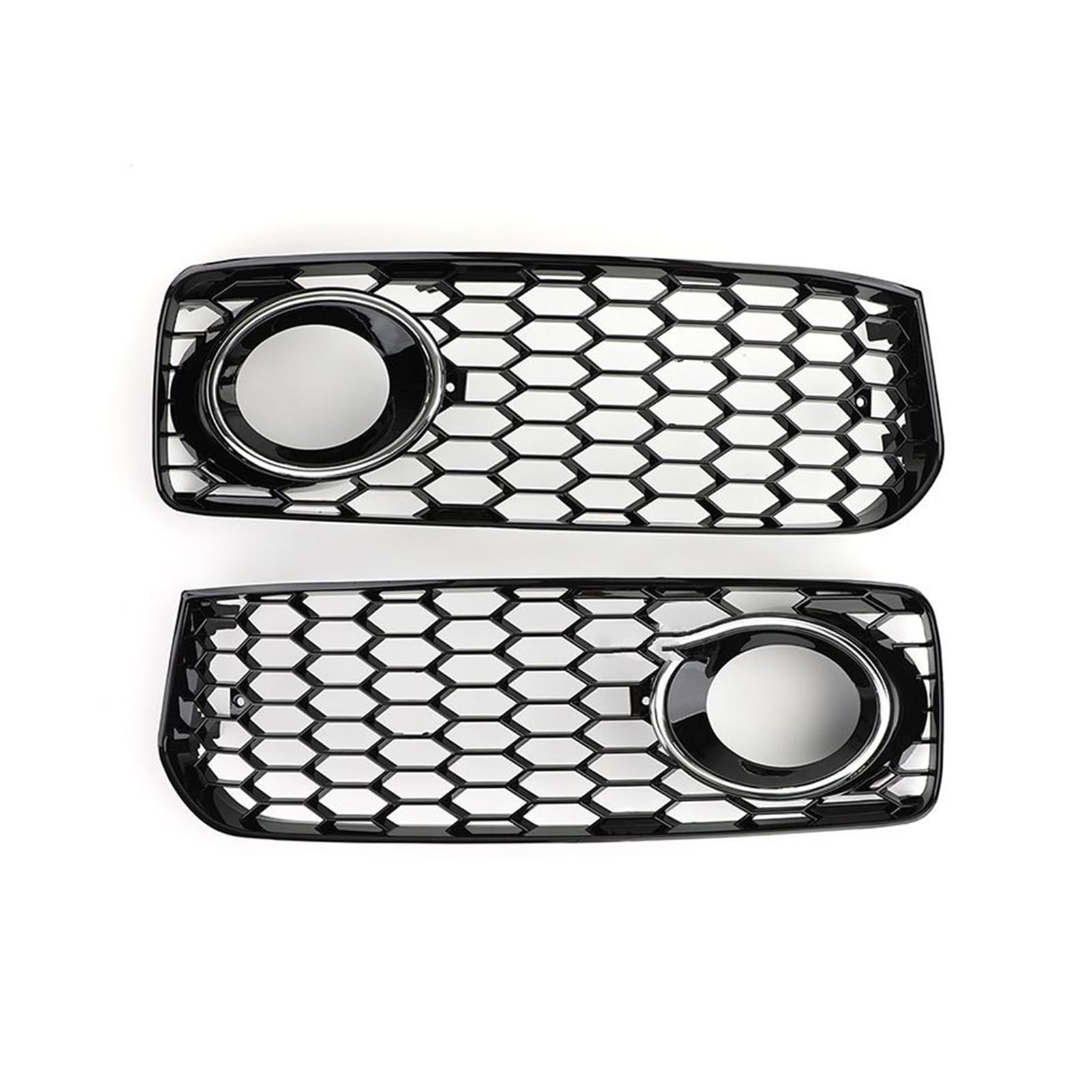 Jodriva 2PCS Auto Vorne Links Rechts Stoßstange Nebel Licht Lampe Kühlergrill Grill, for Audi, for A5 for, for S5 B8 RS5 2008 2009 2010 2011 2012 Schwarz Nebelscheinwerfer-Kühlergrill-Abdeckungsblend von Jodriva