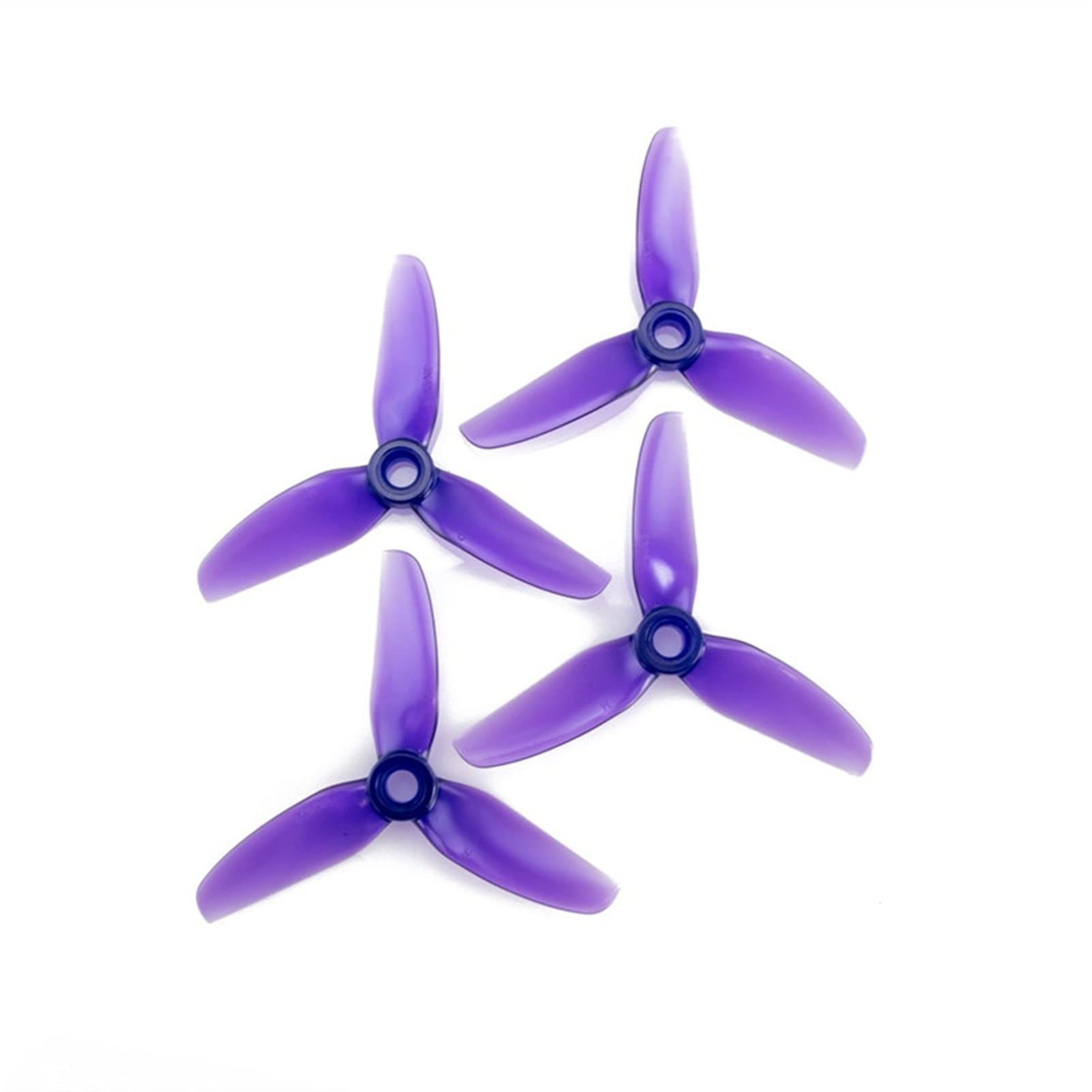 Jodriva 2Pairs DP3X4X3 3-Blatt 3 Zoll Polycarbonat Popo CW CCW Propeller RC Racing Drohne Ersatzteil FPV Modell Ersatzklingen für Drohnen(2Pairs Light Purple) von Jodriva