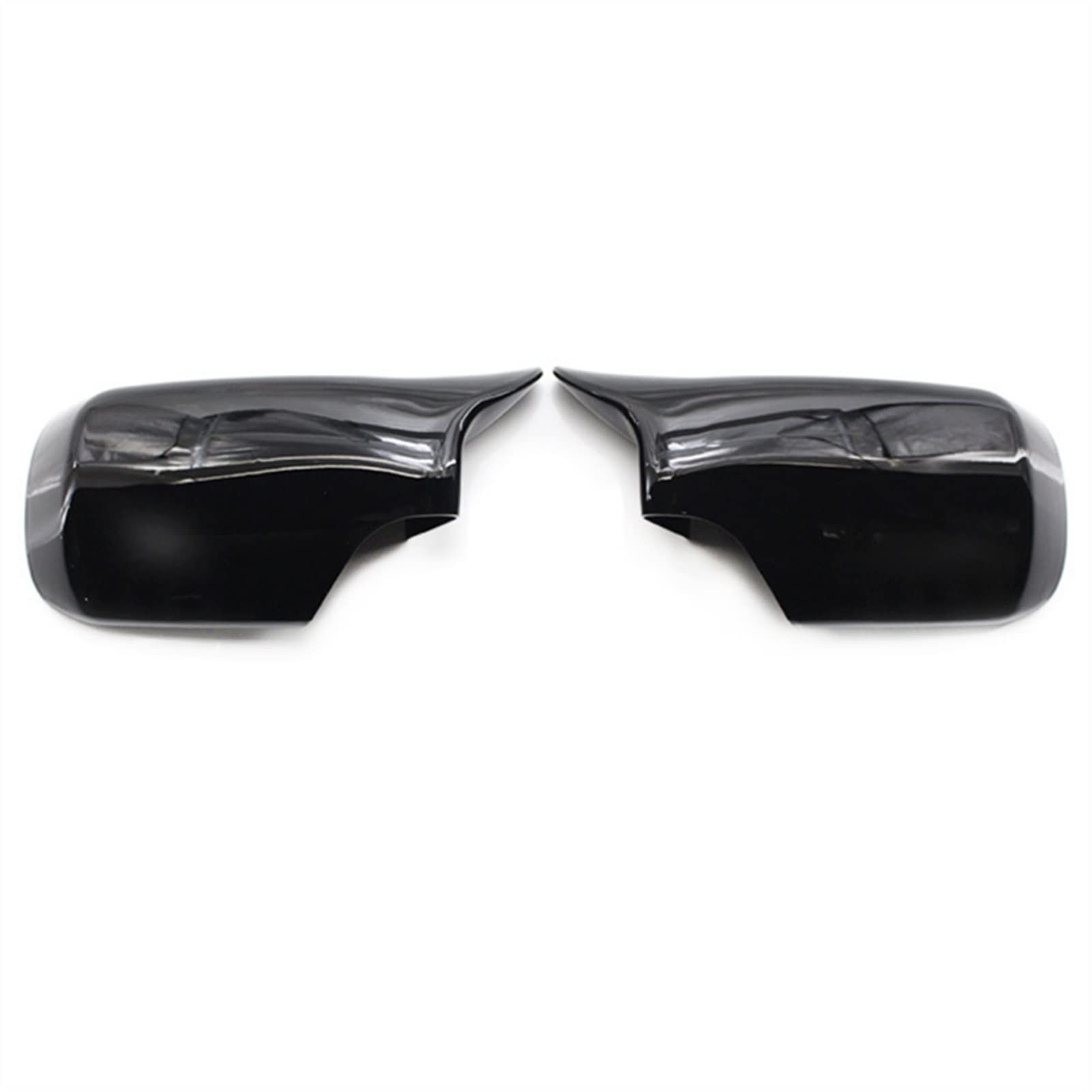 Jodriva 2X Car Side Rear View Mirror Cover Cap Shell Replacement, for BMW, E46 E39 1998-2005 Autozubehör Rückspiegelabdeckung(Glossy Black) von Jodriva