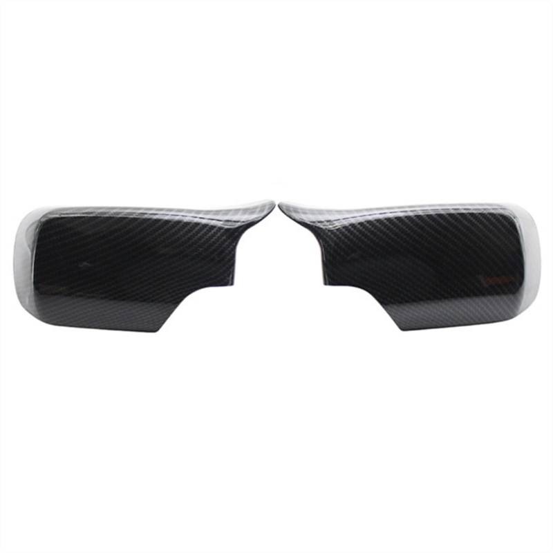 Jodriva 2X Car Side Rear View Mirror Cover Cap Shell Replacement, for BMW, E46 E39 1998-2005 Rückspiegelabdeckung(Carbon Fiber Look) von Jodriva