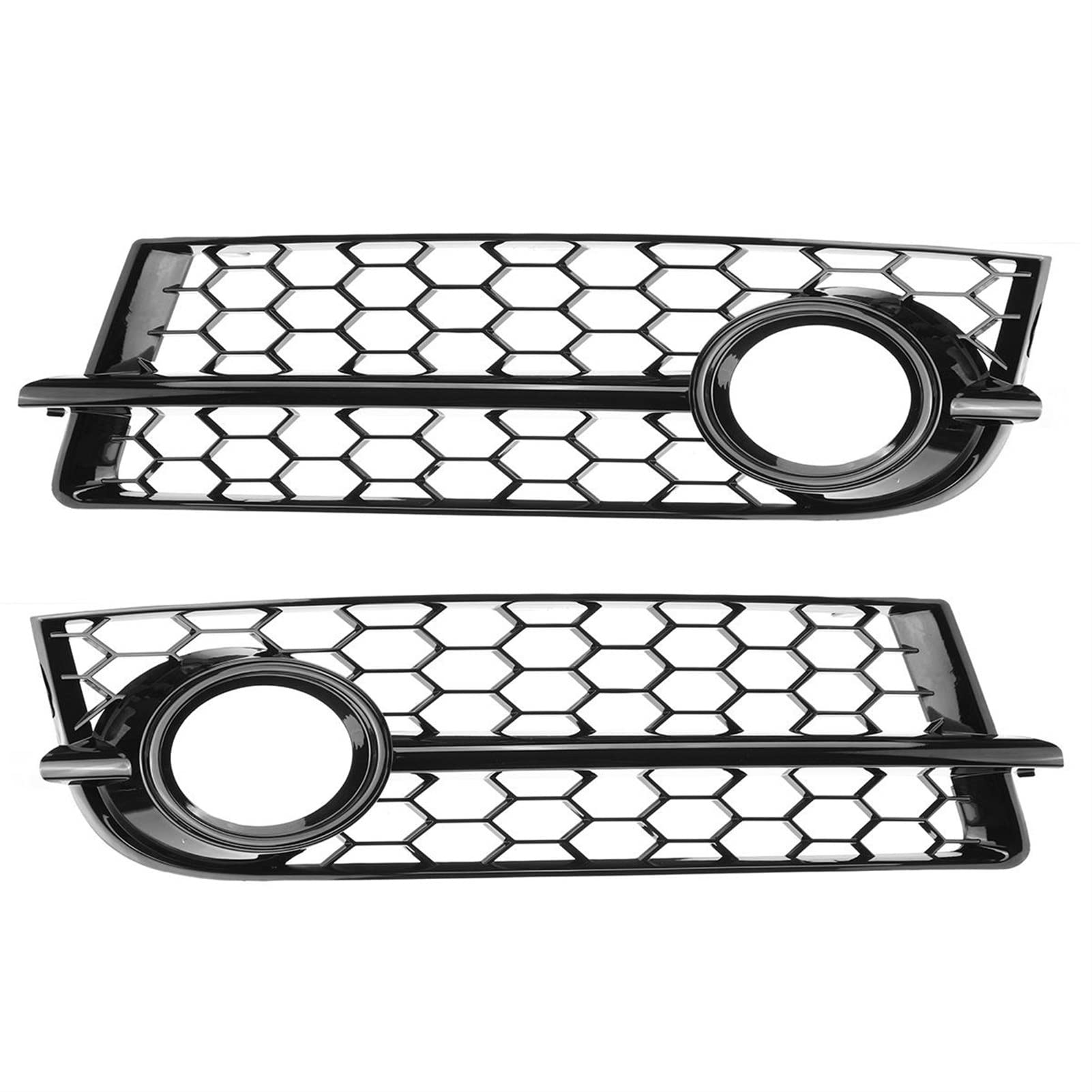 Jodriva 2x Auto Nebelscheinwerfer Grill Lampenabdeckung Trim Honeycomb Hex Frontgrill Grill, for Audi, for TT 8J 2006-2014 8J080768201C 8J080768101C Nebelscheinwerfer-Kühlergrill-Abdeckungsblende(Blac von Jodriva