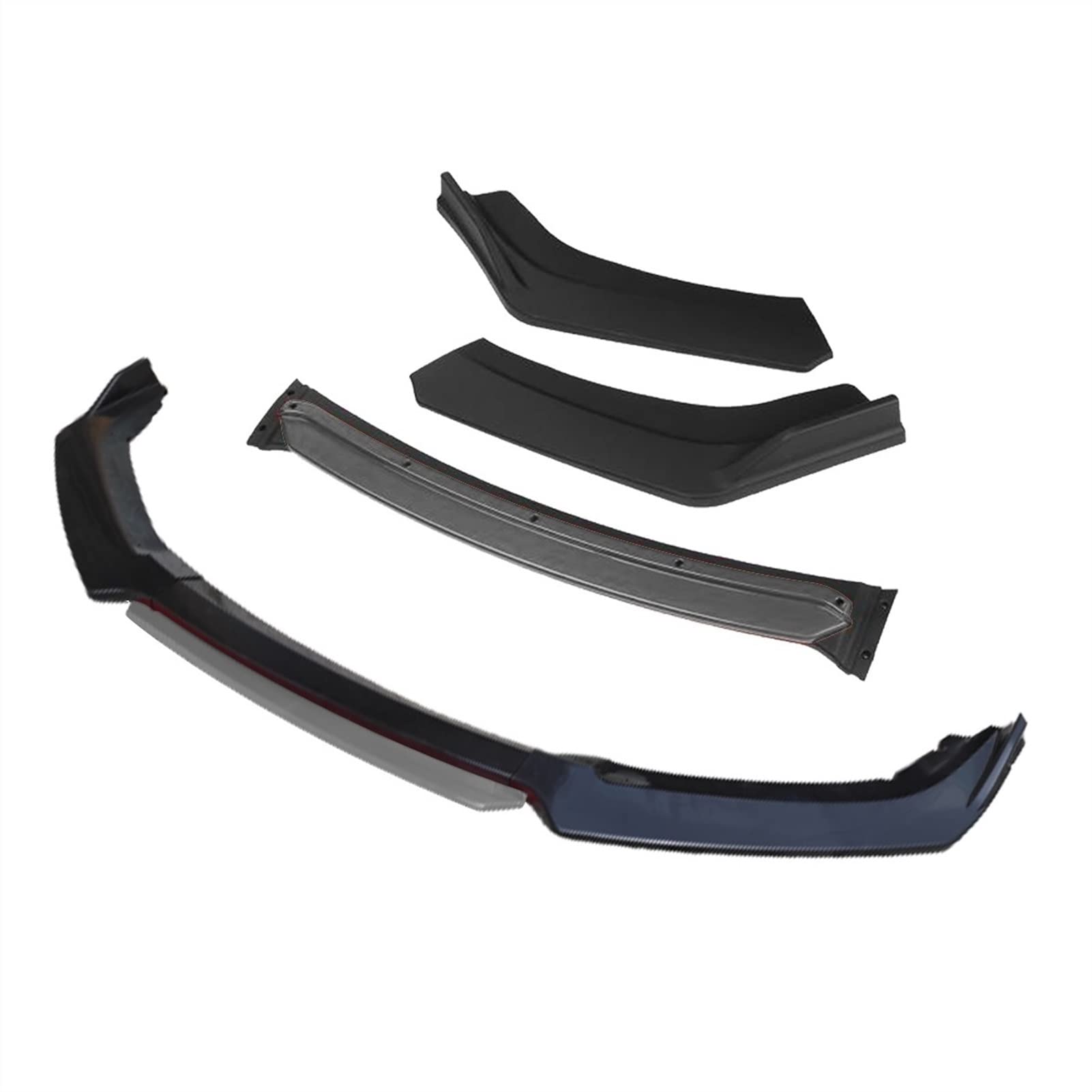 Jodriva 3 Stück Autozubehör Frontstoßstange Lippensplitter Diffusor Lip Body Kit Spoiler Stoßstangen, for Toyota, for Corolla, 2009 2014, Schwarz Frontspoilerstoßstangen(4pcs+Grey) von Jodriva