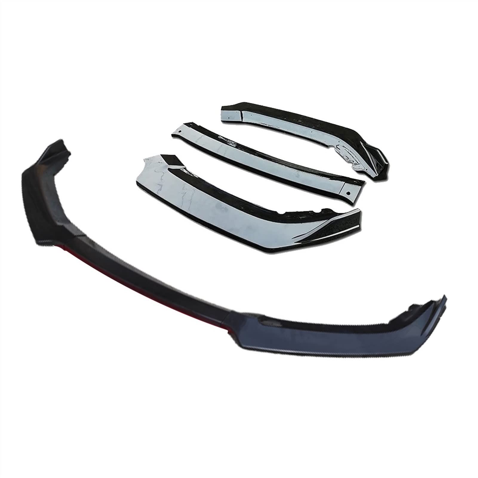 Jodriva 3-teiliges Zubehör for Auto-Frontstoßstange, Lippendiffusor, Body-Kit, Spoiler, for Renault, Fluence, Schwarz Frontspoilerstoßstangen(3pcs) von Jodriva