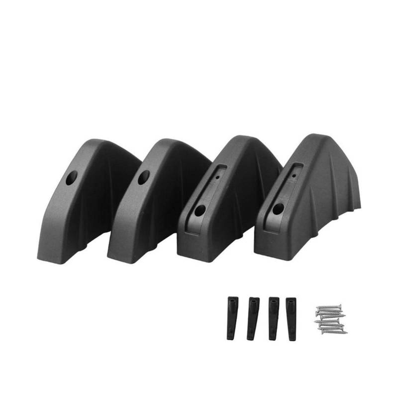 Jodriva 4 stücke Heckspoiler Universal Auto Hinten Körper Diffusor Auto Hinten Bumper Spoiler Auto Zubehör Spoiler-Seitenflügelverkleidung(Black) von Jodriva