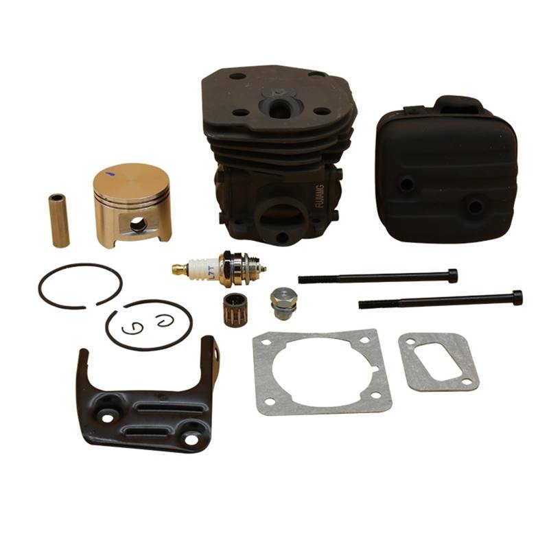 Jodriva 45-mm-Zylinder-Kolben-Auspuff-Schalldämpfer-Bolzen-Motorsatz, for Husqvarna 340 345 350 353 Kettensägenmotor-Ersatzteile Kettensägen-Kolbenbaugruppe von Jodriva