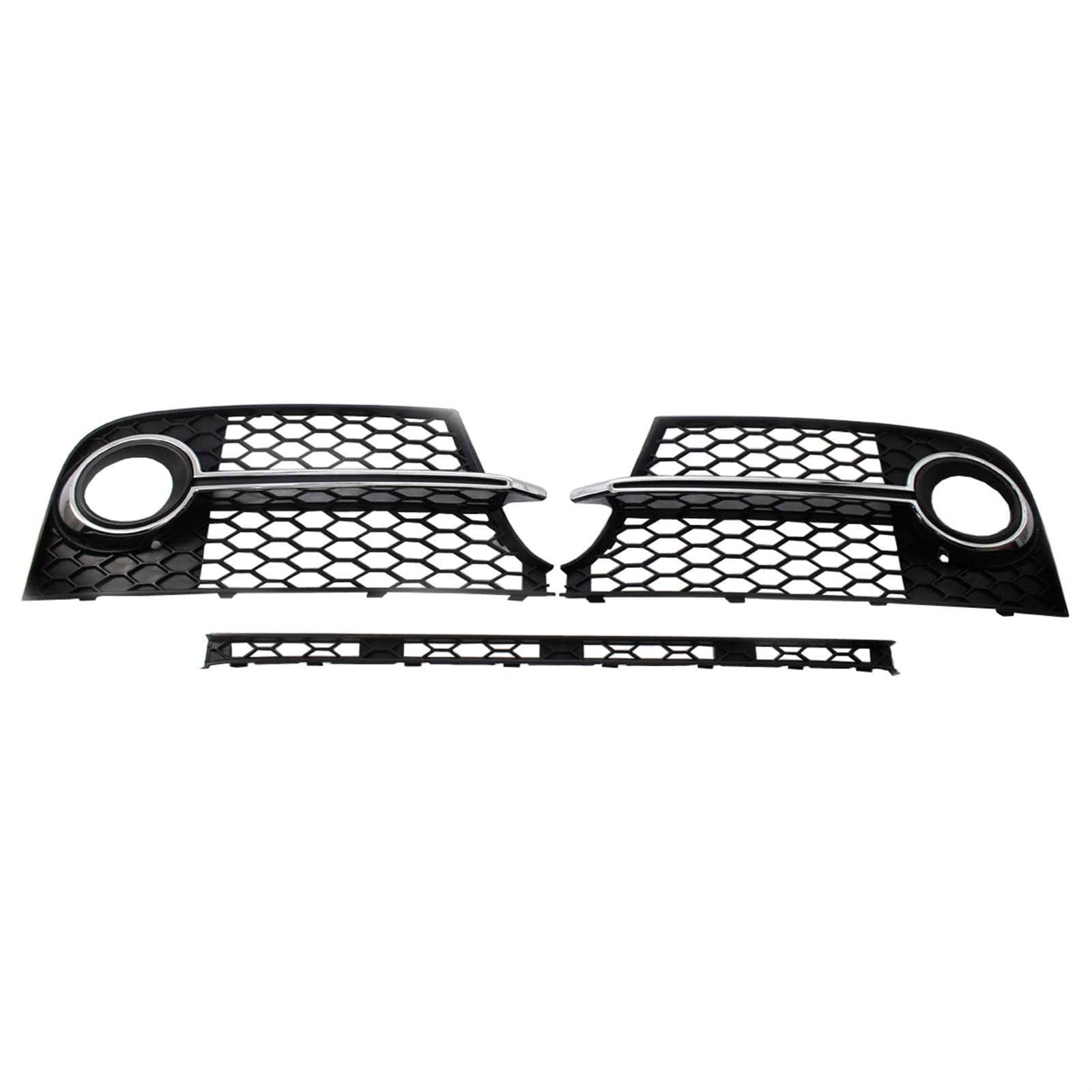 Jodriva ABS-Grill, Honeycomb HEX, Auto-Nebelscheinwerfer-Grill, Grill unten in der Mitte, for Audi, for TT MK2, for, for TTS 2011 2012 2013 2014 Nebelscheinwerfer-Kühlergrill-Abdeckungsblende(Black s von Jodriva