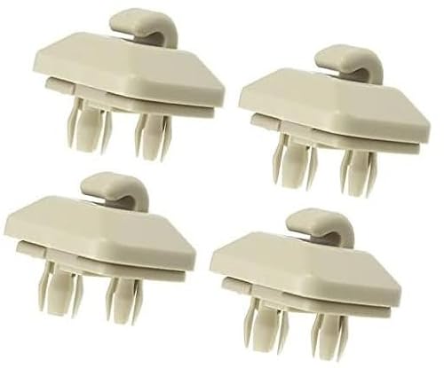 Jodriva Auto ABS Sonnenblende Haken Clip Halter, for, 4 Stück Beige Clips für die innere Sonnenblende(Beige) von Jodriva