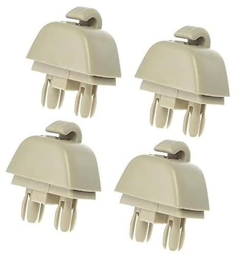 Jodriva Auto ABS Sonnenblende Haken Clip Halter, for Volkswagen, 4Stk Beige Clips für die innere Sonnenblende von Jodriva