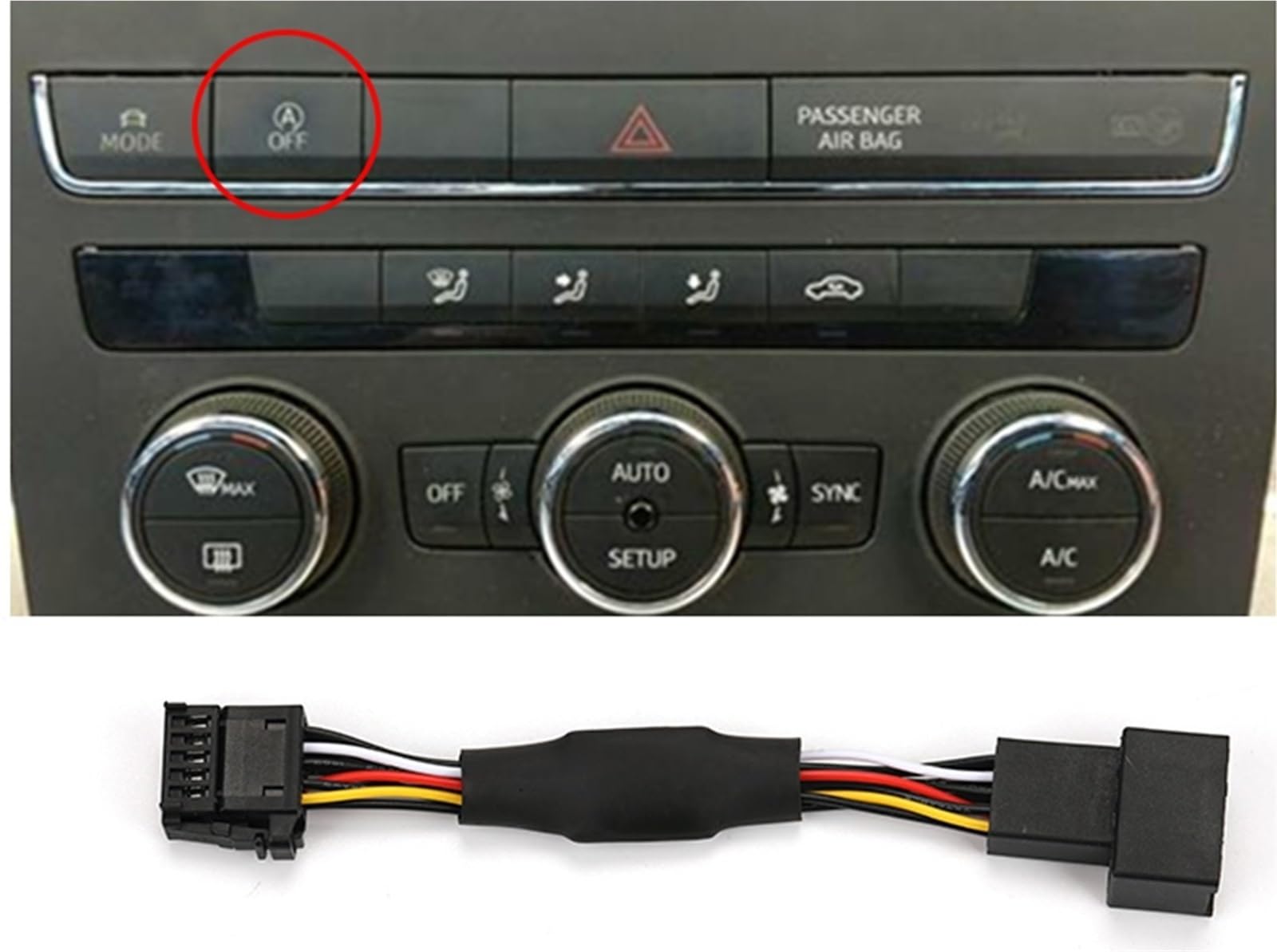 Jodriva Auto-Automatik-Stopp-Start-Motorsystem-Ausschaltgerät-Kontrollsensor, for Seat, ATE LEON 6-polig, SEAT LEON ATE 10-polig Fahrzeug-Start-Stopp-Sensor(LEON ATE 10pins 2) von Jodriva