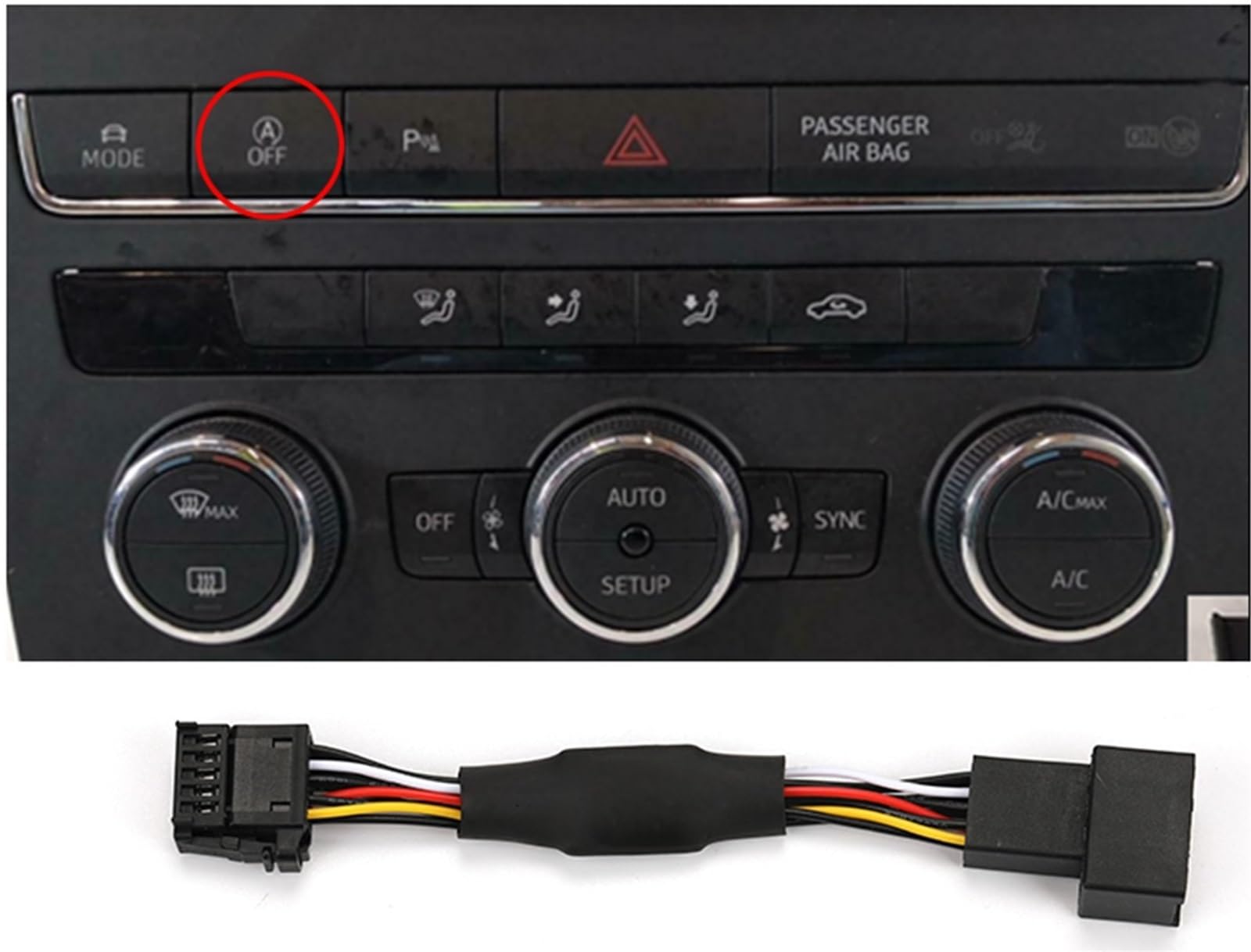 Jodriva Auto-Automatik-Stopp-Start-Motorsystem-Ausschaltgerät-Kontrollsensor, for Seat, ATE LEON 6-polig, SEAT LEON ATE 10-polig Fahrzeug-Start-Stopp-Sensor(LEON ATE 10pins 3) von Jodriva