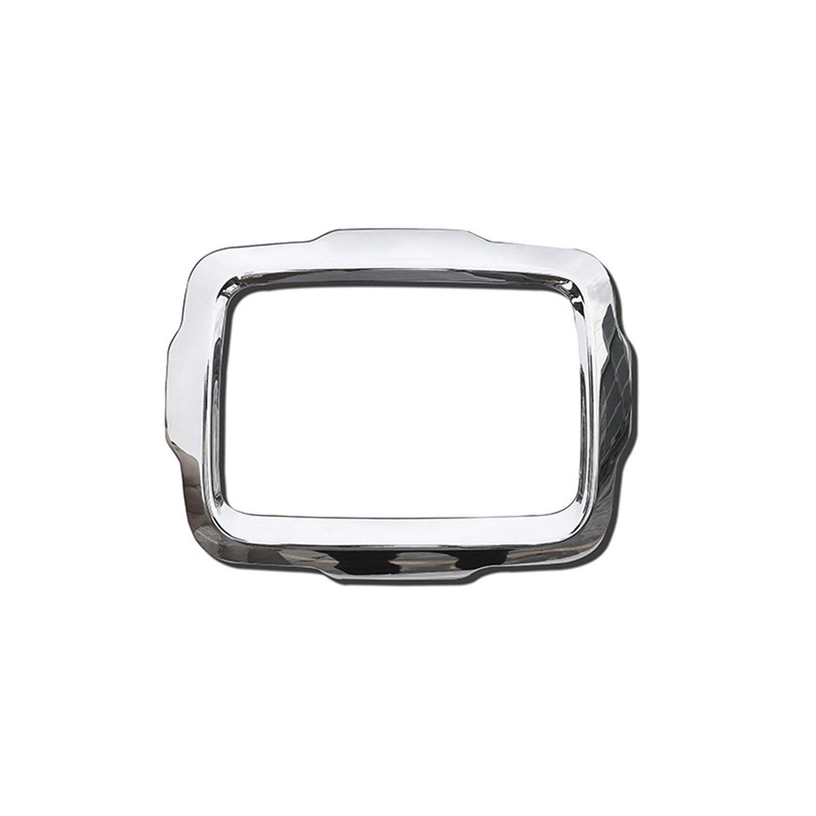 Jodriva Auto Center GPS Navigation Dekoration Rahmen Abdeckung Innen Aufkleber Zubehör, for, for Jeep, for Renegade 2015-2017 Auto Styling Innendekorationsaufkleber(Chrome,Small Screen) von Jodriva