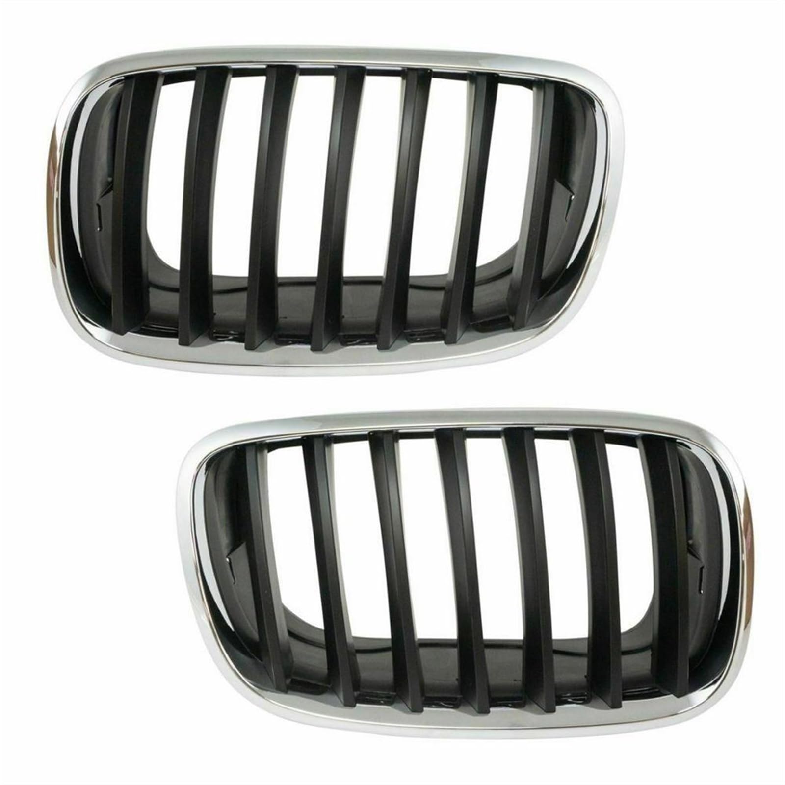 Jodriva Auto-Front-Chrom-Kühlergrill, for BMW, for X5 E70 2006 2007 2008 2009 2010 2011 2012 2013 51137157687 51137157688 Nebelscheinwerfer-Kühlergrill-Abdeckungsblende von Jodriva