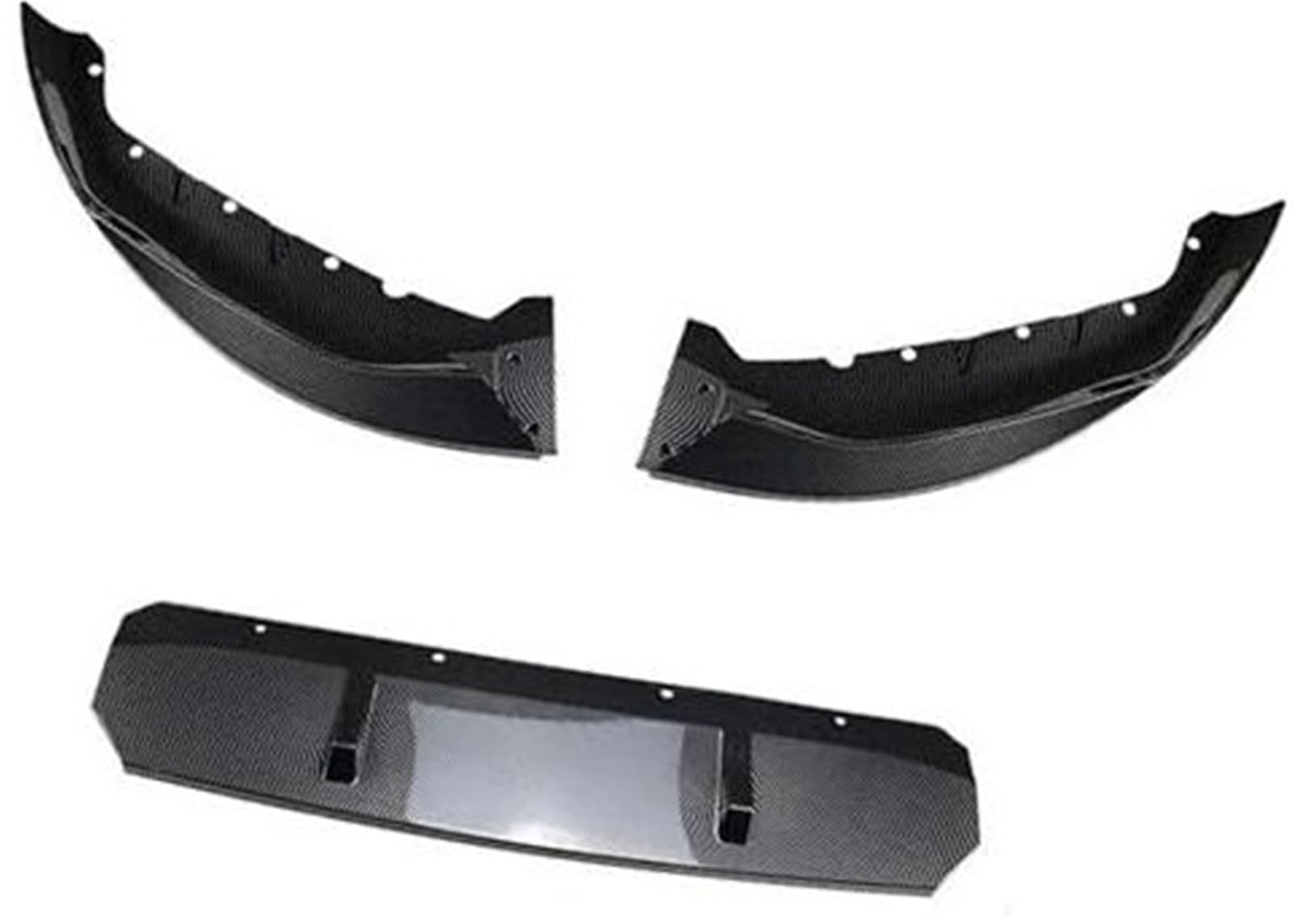 Jodriva Auto-Frontspoiler, Auto-Frontstoßstangen-Lippenkörper-Kit, Spoiler-Splitter, Stoßstangen-Lippenschutz-Zubehör, for, for 5er, for G30 525i 530i 2021+ Frontstoßstangendiffusor(Black Carbon Look von Jodriva