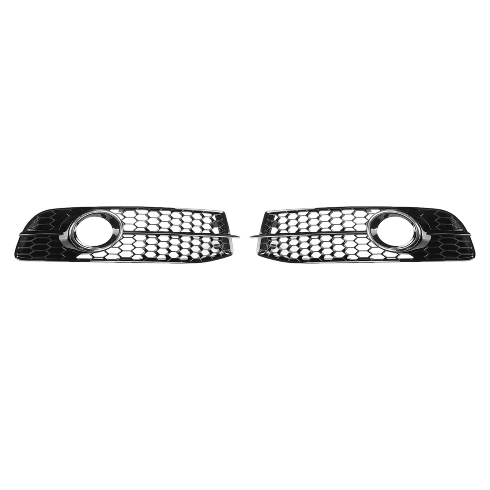 Jodriva Auto-Frontstoßstange, Nebelscheinwerfer-Gitter, Honeycomb HEX Nebelscheinwerfer-Grillabdeckung, for Audi, for A6 C6 for, 2008–2011 4F0807681Q01C 4F0807681Q02C Nebelscheinwerfer-Kühlergrill-Ab von Jodriva