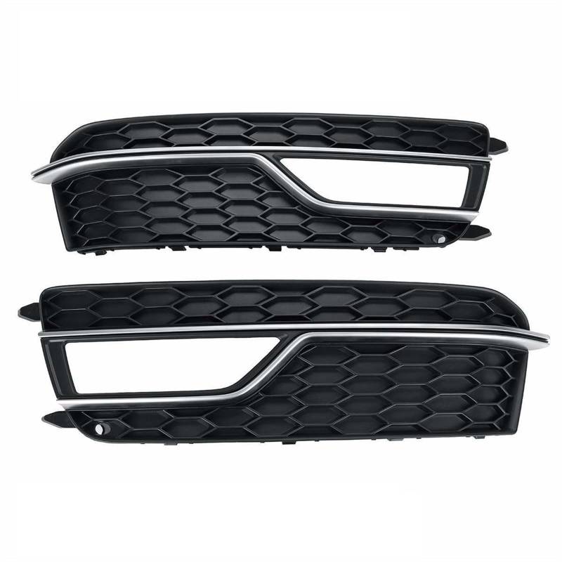 Jodriva Auto-Frontstoßstange, unterer Kühlergrill, Nebelscheinwerfer-Grill, Gitterabdeckung, for Audi, for A5 for Stoßstange S5 2013–2016 8T0807681K 8T0807682K Nebelscheinwerfer-Kühlergrill-Abdeckungs von Jodriva