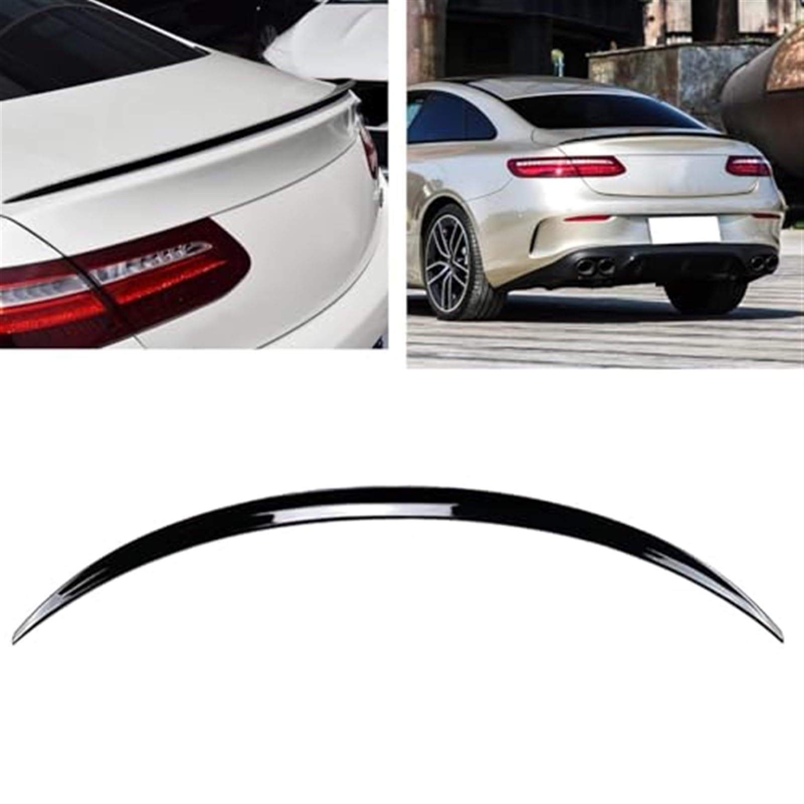 Jodriva Auto-Heckspoiler, for Mercedes-Benz, for E-Klasse W238 C238, for AMG E200 E400, for Coupé 2016-2022 Heckspoilerflügel Kofferraumdeckellippe Heckspoilerflügel(Carbon Fiber Look) von Jodriva