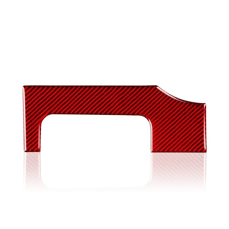 Jodriva Auto Links Lenkrad Aufkleber Aufkleber Carbon Fiber Innenverkleidung Abdeckung, for Ford, for Mustang, for GT 2005-2009 S197 Zubehör Innendekorationsaufkleber(Red) von Jodriva