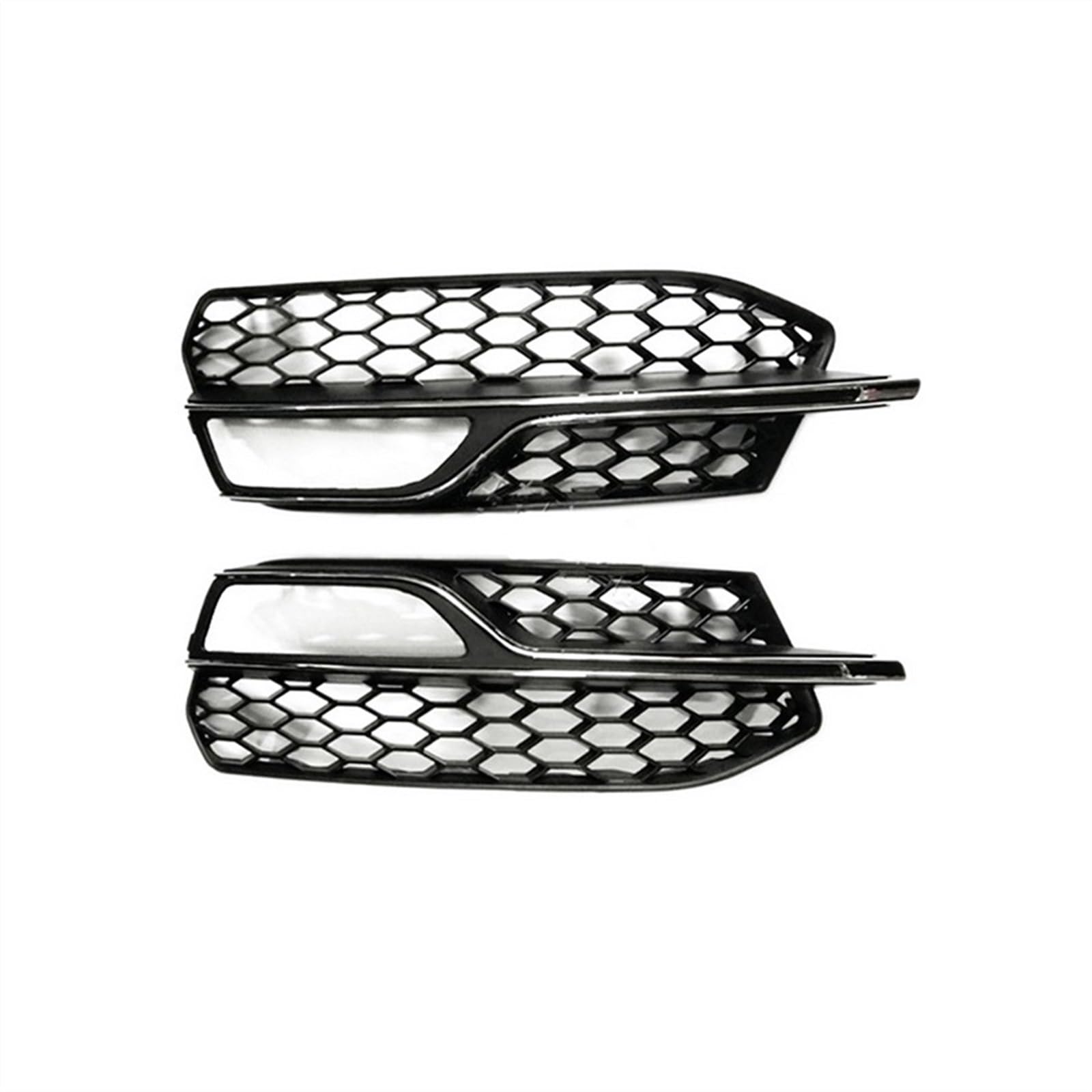 Jodriva Auto Links Rechts Vorne Stoßstange Nebel Licht Kühlergrill Grill Abdeckung, for Audi, for A3 for S3 2014 2015 2016 2017 8V3807681 8V3807682 Nebelscheinwerfer-Kühlergrill-Abdeckungsblende(A pai von Jodriva