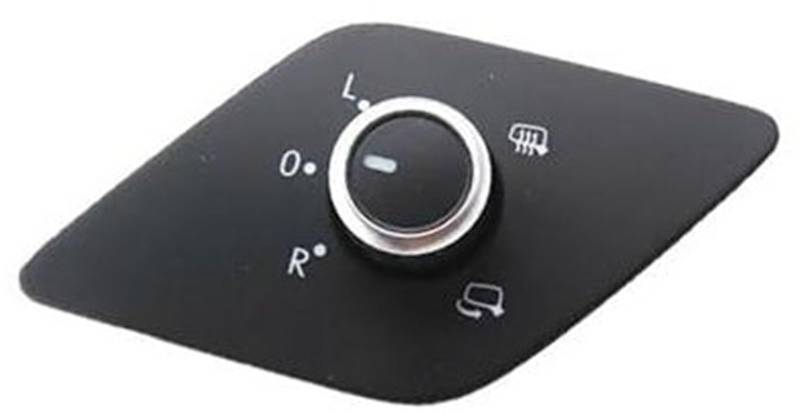 Jodriva Auto-Rückspiegelschalter, for Jetta, MK6 2011 2012 2013 2014 16D959565A Chrome Fold Side Mirror Switch Control Button Schalter zur Steuerung des Außenspiegels von Jodriva