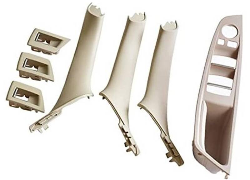 Jodriva Auto Styling Auto Links rechts Innentür Armlehne Griff Innenverkleidung Pull Trim Cover, for, 5er F10 F11 520 525 RHD Autotür-Armlehnengriff(Oyster-7Pcs-RHD) von Jodriva