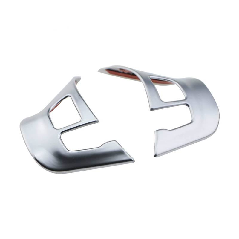 Jodriva Auto Styling Chrom Lenkrad Dekoration Trim Abdeckung Aufkleber, for, for Peugeot, for 208 GTI 2008 2014-2017 Zubehör Innendekorationsaufkleber(Matt Silver) von Jodriva