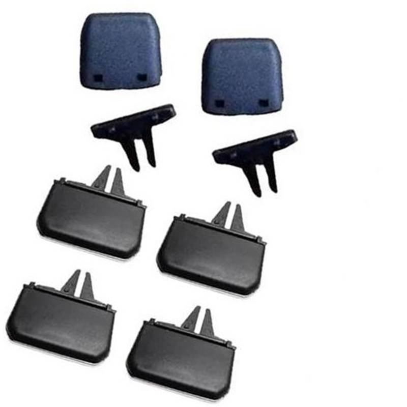 Jodriva Auto vorne hinten Armaturenbrett Klimaanlage Auslassöffnungen Tab Clip Pick, for VW, for Golf, 7 7,5 for MK7 MK7.5 2013–2019 Lasche für AC-Entlüftungsclip(Black All 6PCS) von Jodriva