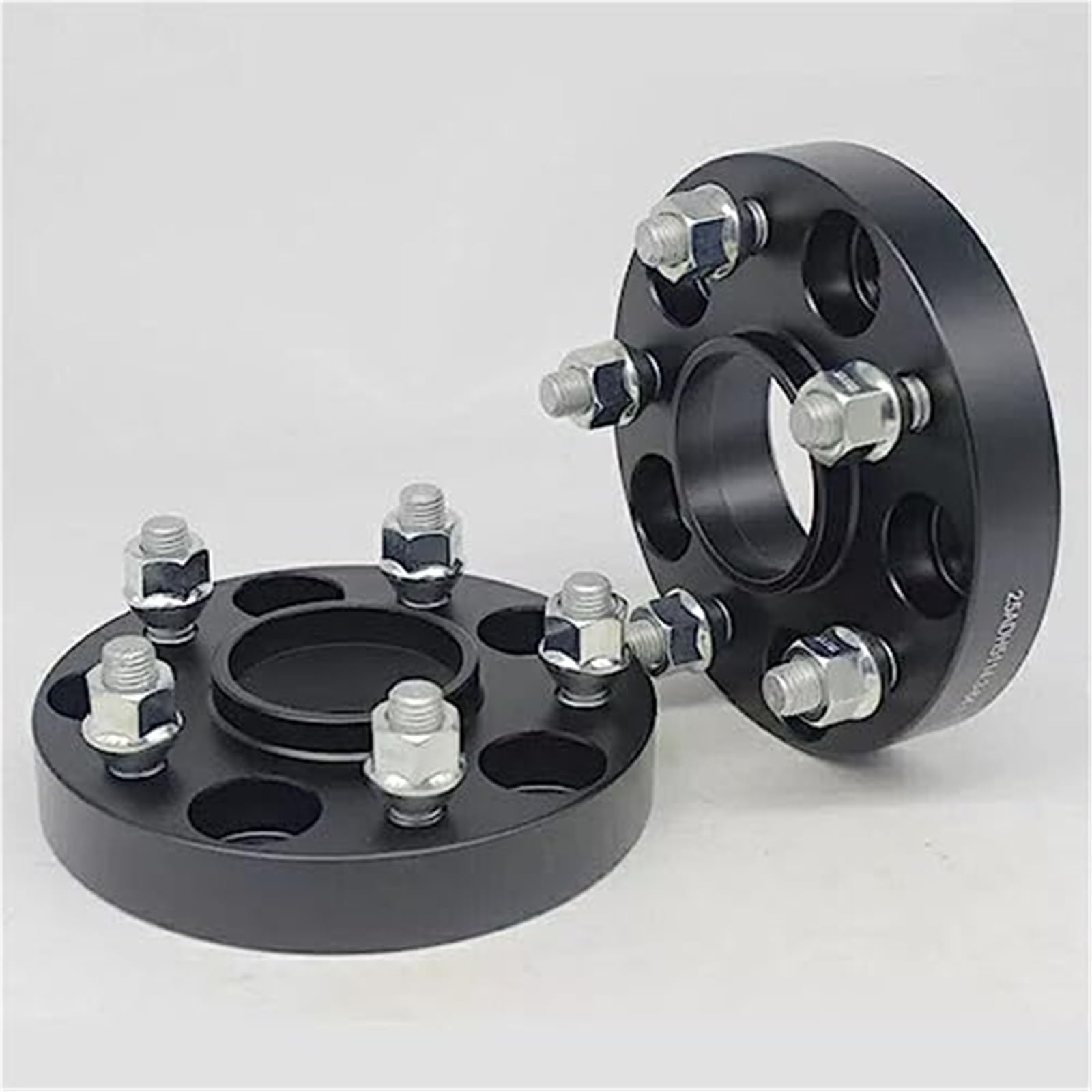 Jodriva Autoraddichtung 2 STK Spurverbreiterungen, for Tesla, for Modell 3 5x114.3 Hubcentric 64.1 15-30 mm Aluminium-Spurverbreiterung Adapter M14x1.5 Spurverbreiterungen Spurverbreiterung(BLACK 25mm von Jodriva