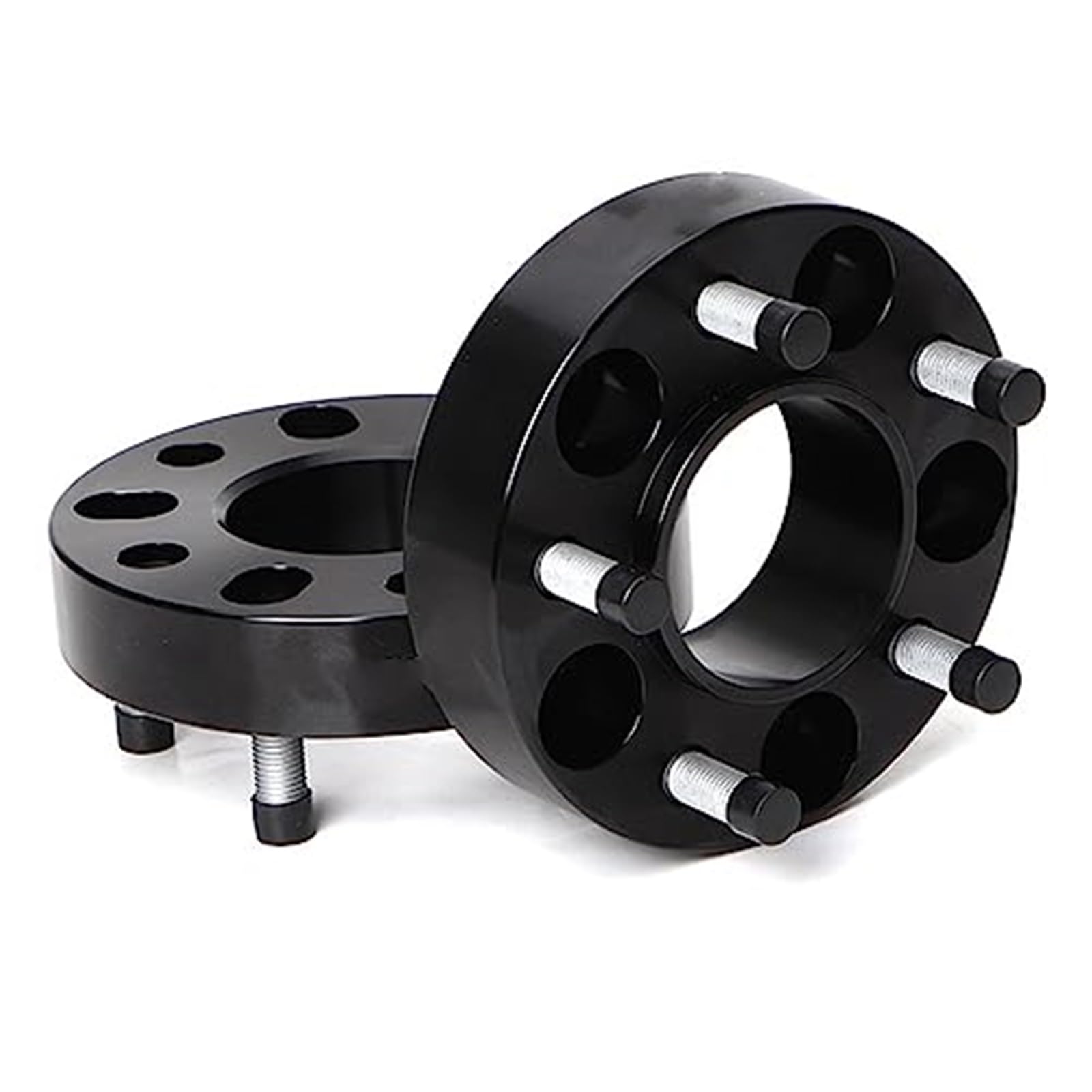 Jodriva Autoraddichtung 2-teilig, for Alfa, for Romeo GT Aluminium-Radabstandshalter PCD 5x98 CB 58,1 mm 15-45 mm M12 * 1,25 Adapter 5 Ösen Passende SUIT-Radabstandshalter Spurverbreiterung(BLACK 45mm von Jodriva