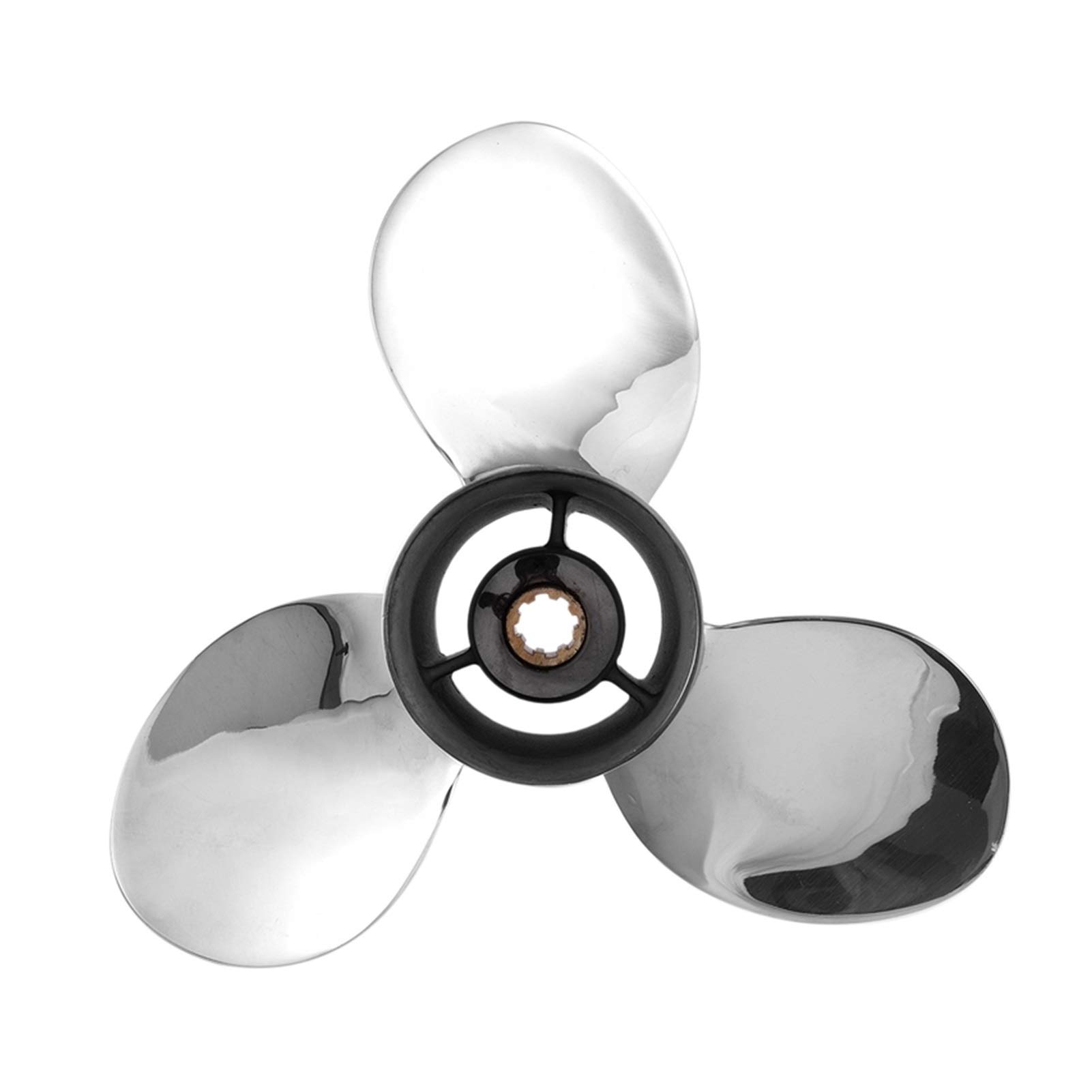 Jodriva Bootsmotor Edelstahlpropeller 9 1/4X11-J, for Yamaha, 9,9 PS 15 PS Außenbordmotor 9 1/4 X 11 -J 63V-45943-10-00 63V-45943-00 Propeller für Außenbordmotoren von Jodriva