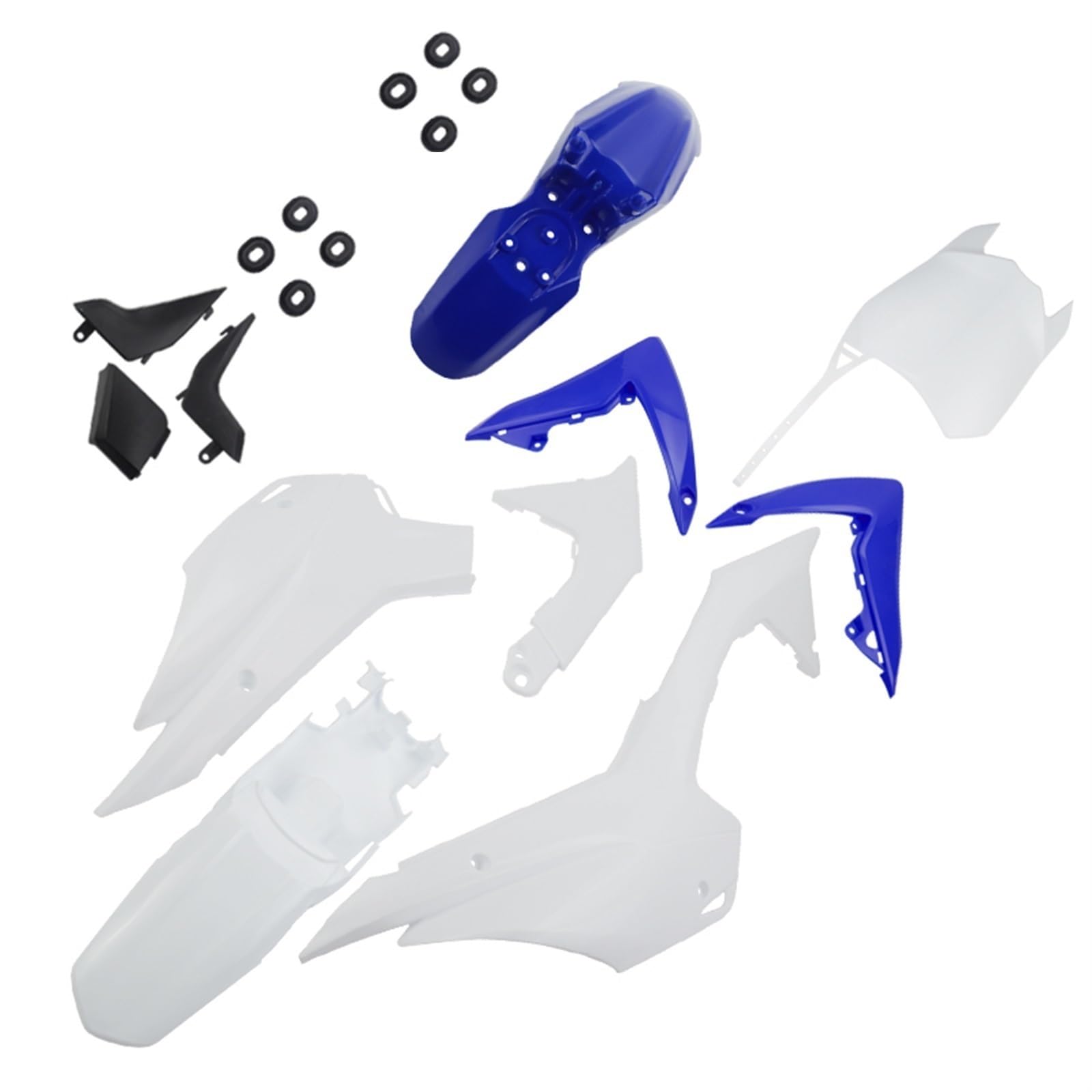 Jodriva CRF110 Kunststoff Verkleidung Body Kits Pit Dirt Motor Trail Bike Kotflügel for SKY-125cc Kinder, for Mini, Dirt Bike Verkleidungsteile für Motorräder(Blue and White) von Jodriva