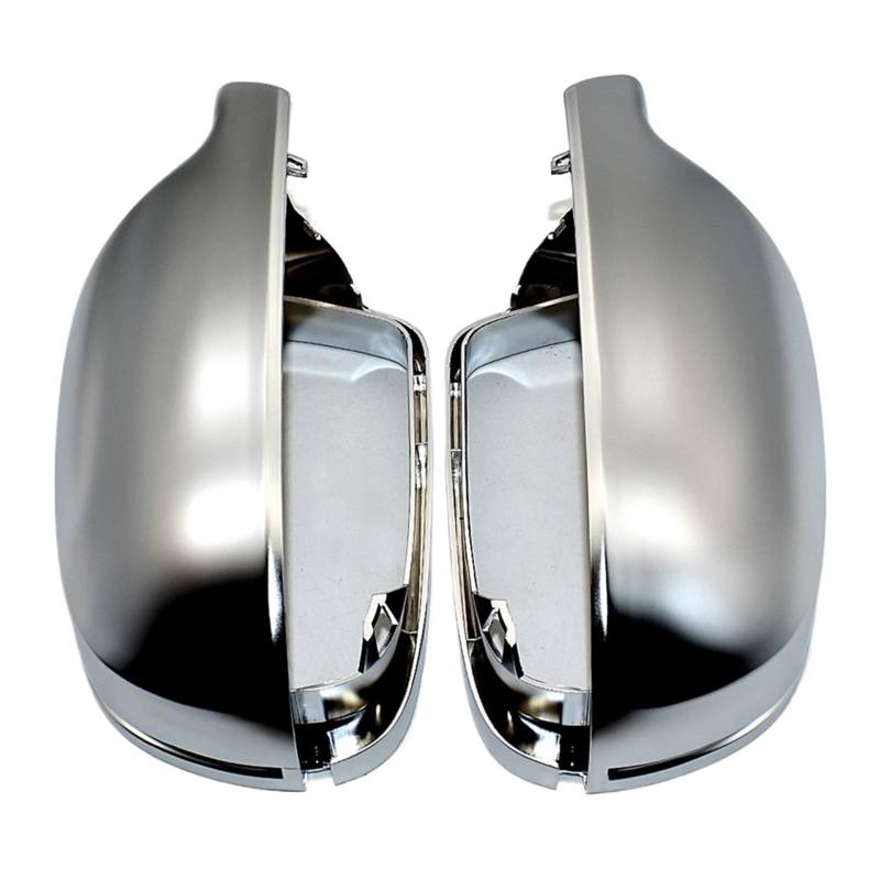 Jodriva Car Rearview Side Mirror Covers Cap, for, A3 A4 A5 2011-2016 B8.5 B 8.5 Silver Matt Chrome Rückspiegelabdeckung(with Side Assist) von Jodriva