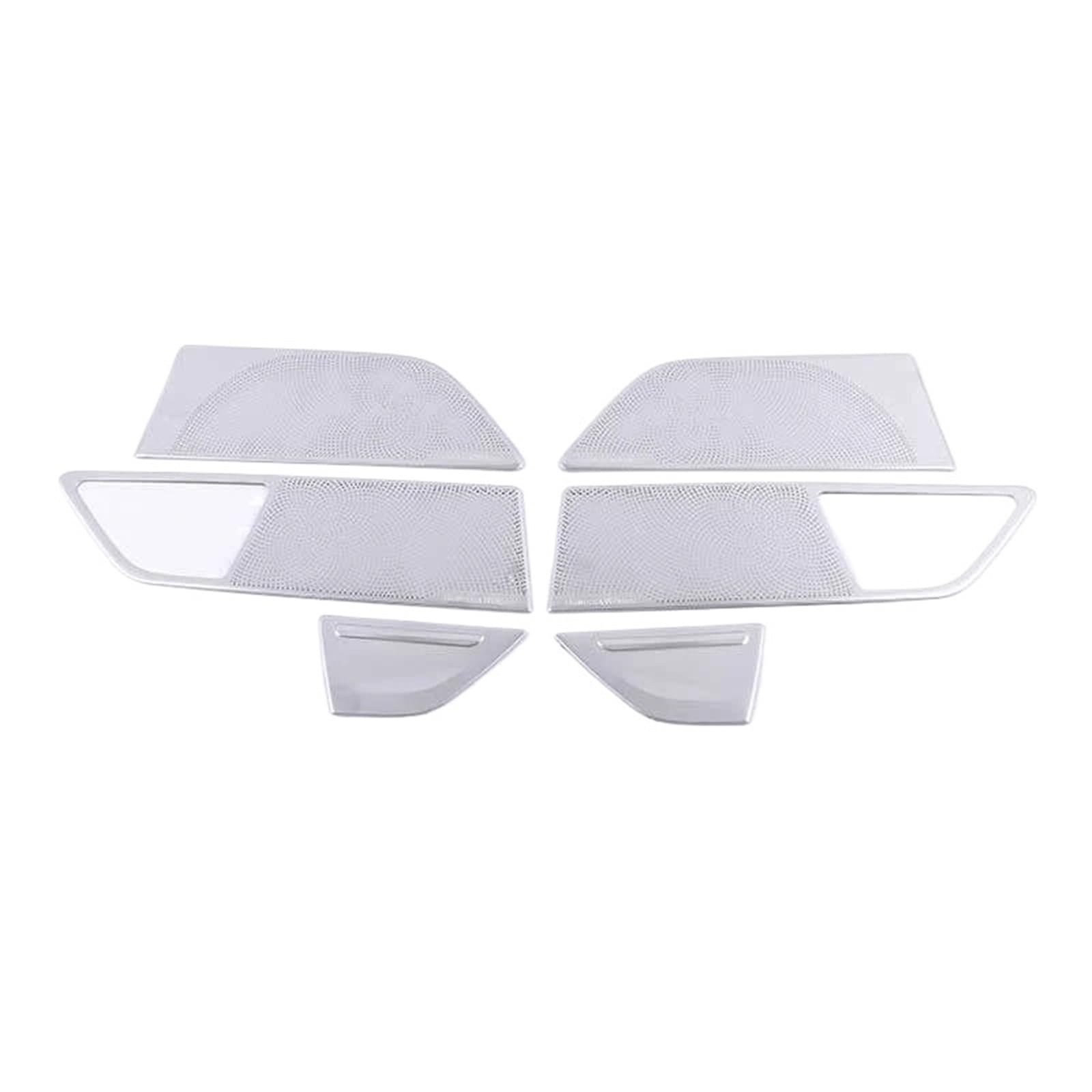 Jodriva Car Styling Audio-Lautsprecher Türlautsprecher Zierleiste Abdeckungen Aufkleber, for BMW, 7er G11 G12 Innenraum Autozubehör Lautsprechergitterabdeckung(White) von Jodriva