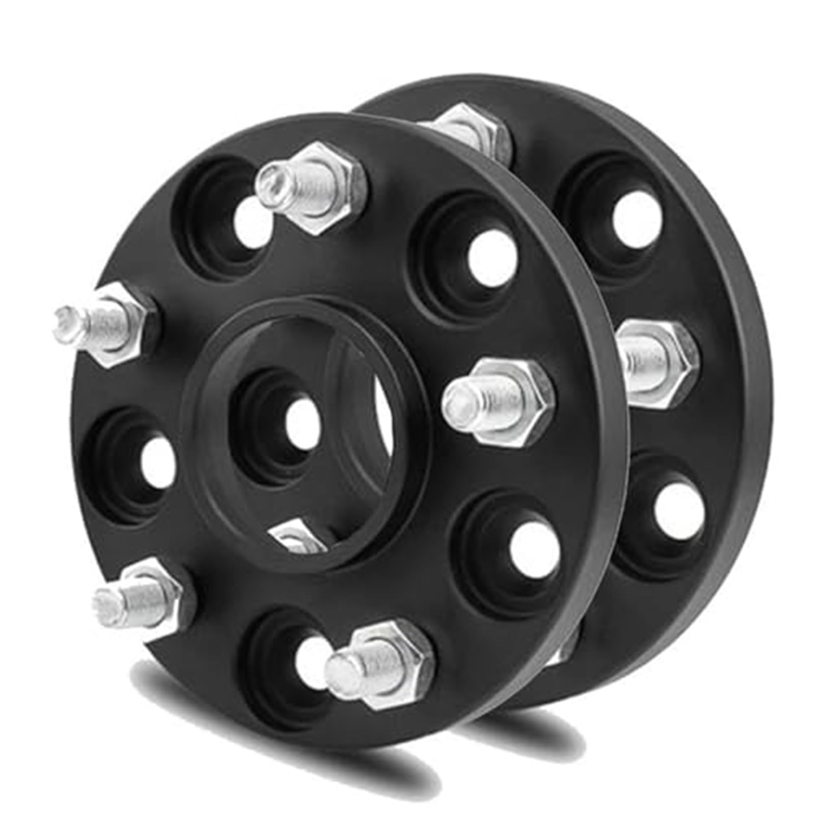 Jodriva Distanzstücke, 2 Stück, Spurverbreiterung, Adapter PCD 5 x 112 66,6, geschmiedetes 7075 Aluminium, schwarze Autoreifendichtung, Reifenflansch, for Mercedes-Benz, Unterlegscheibe Spurverbreiter von Jodriva