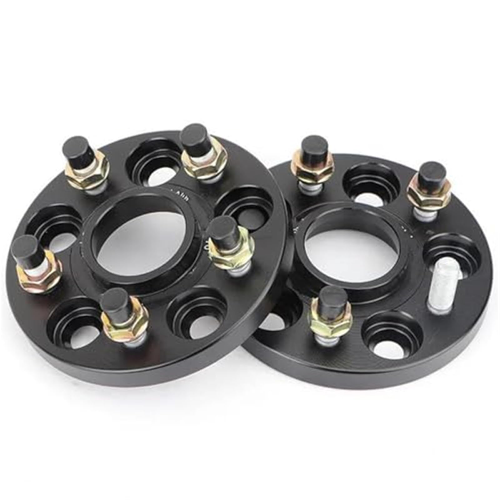 Jodriva Distanzstücke 2 Stück Passend for Autos 7075 Aluminium, geschmiedete Spurverbreiterungen Spurverbreiterungen Adapter 5x100 57,1mm M14x1,5 Unterlegscheiben Platte Spurverbreiterung(Black 30MM) von Jodriva