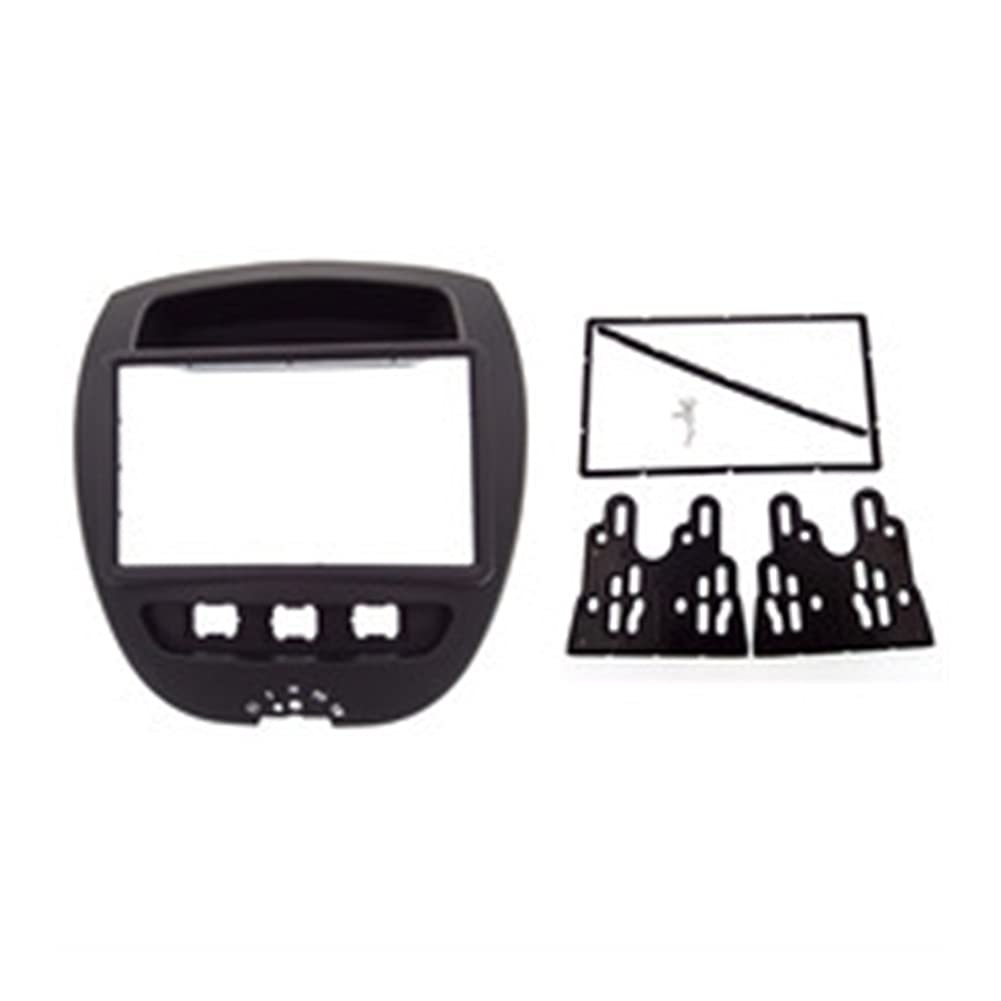 Jodriva Doppel-Din-Autoradio-Blende 2 Din Aygo, for Peugeot, 107 Citreon C1 2005 2006 2007 2008 2009 2010 2011 2012 2013 Armaturenbrett-Montagesatz(7 Inch) von Jodriva