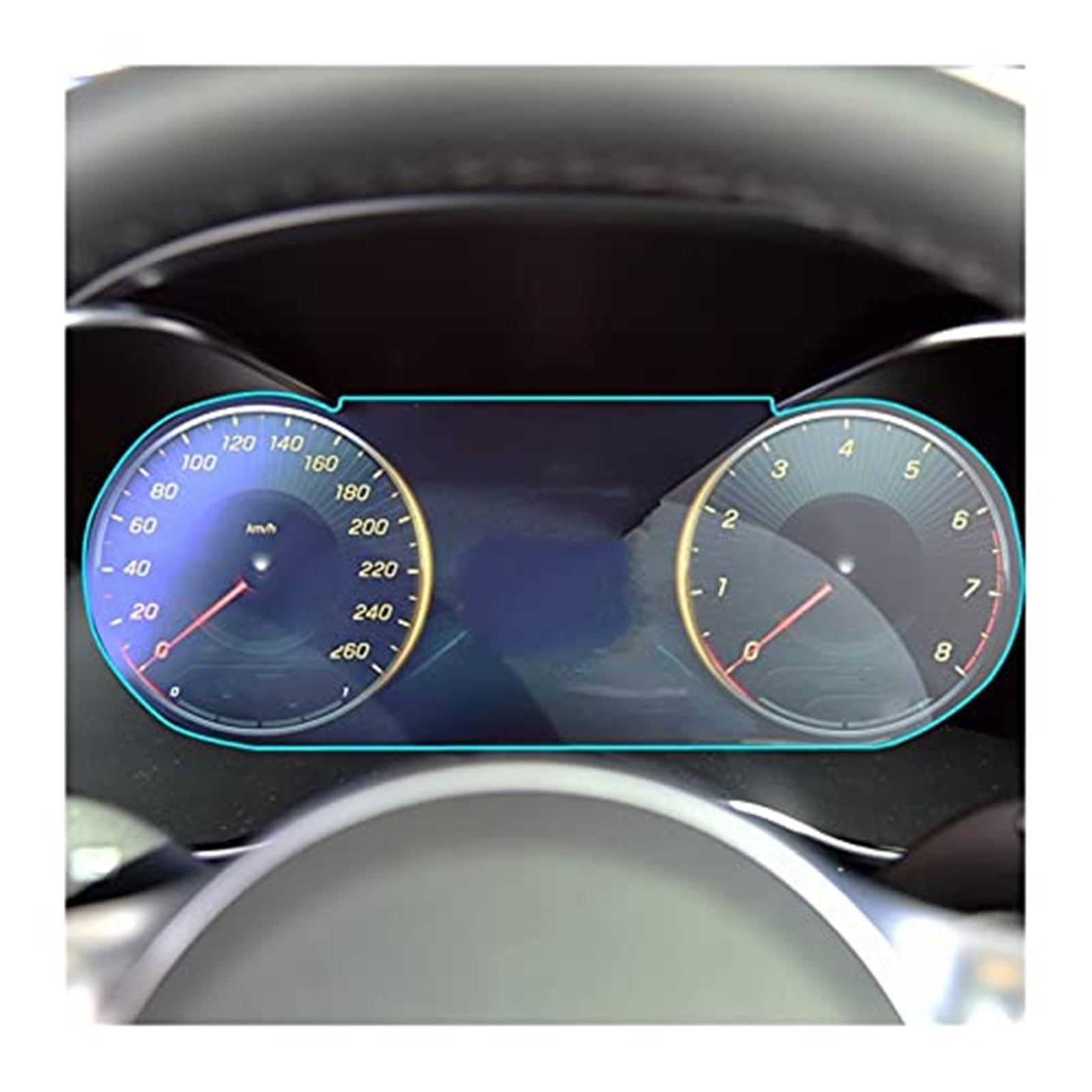 Jodriva Instrumenten-Displayschutz, for Mercedes, for Benz, for C-Klasse W205 2019 2020, Auto-LCD-Bildschirm, gehärtetes Glas, Schutzfolie, Auto-Navigationsmembran, gehärtetes Glas Autonavigationsbild von Jodriva