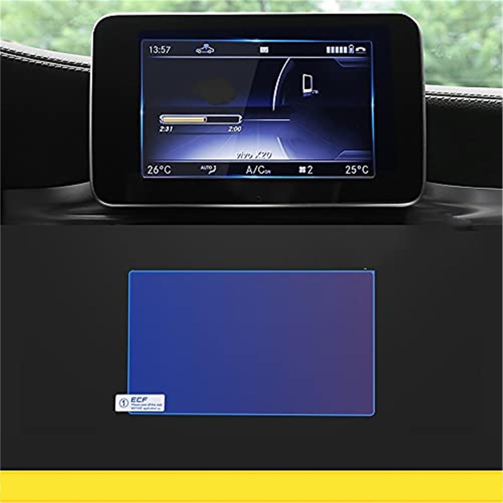 Jodriva Instrumenten-Displayschutz, for Mercedes, for Benz, for GLC X253 C253 2015 2016 2017 2018 2019 2020, Autonavigation, gehärtetes Glas, Schutzfolie, gehärtetes Glas Navigations-Displayschutz(BLA von Jodriva