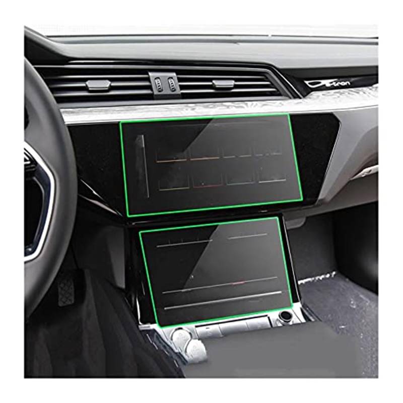 Jodriva Instrumenten-Displayschutz for E-tron 2018 2019 2020 2021, Auto-LCD-Bildschirm, Navigation, Schutzfolie, gehärtetes Glas, Armaturenbrett-Membran, gehärteter Glasschutz Autonavigationsbildschir von Jodriva