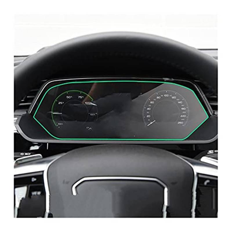 Jodriva Instrumenten-Displayschutz for E-tron 2018 2019 2020 2021, Auto-LCD-Bildschirm, Navigation, Schutzfolie, gehärtetes Glas, Armaturenbrett-Membran, gehärteter Glasschutz Navigations-Displayschut von Jodriva