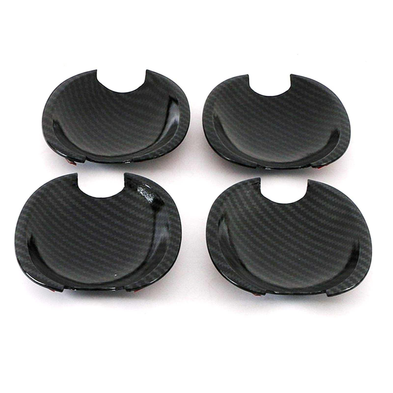 Jodriva Kohlefaserbedruckter äußerer Seitentürgriff, for VW, for Golf MK4 MK5 2000–2008, Abdeckung, Türschüssel, Zierleiste, Blende Außentürgriffabdeckung(Door Handle Cover) von Jodriva