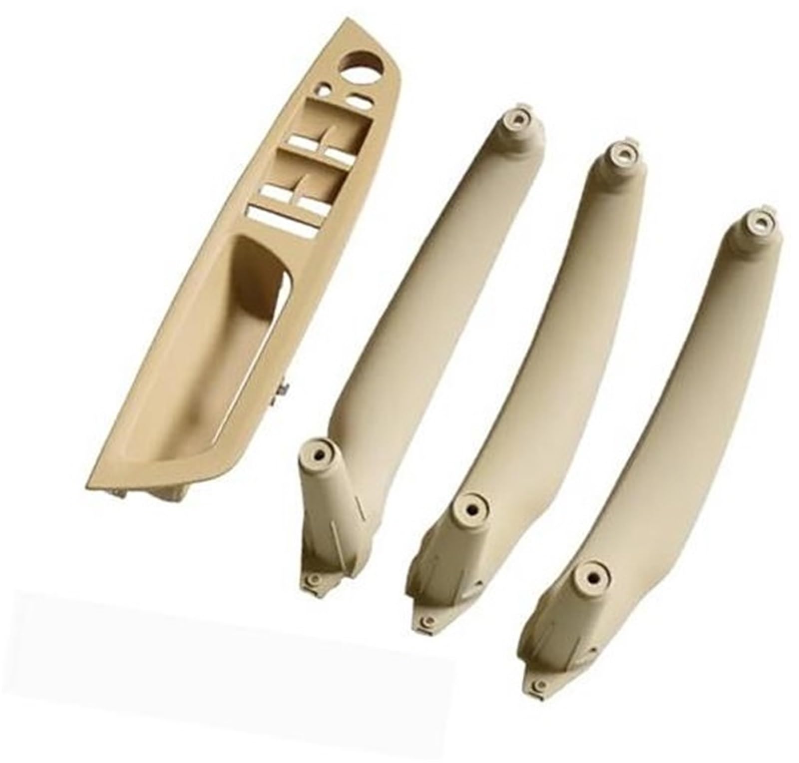 Jodriva LHD 3 Farben Innentür Armlehne Fenster Schalttafel Zuggriff Verkleidung Ersatz, for, X5 X6 E70 E71 51416969401 Autotür-Armlehnengriff(Beige-4pcs) von Jodriva