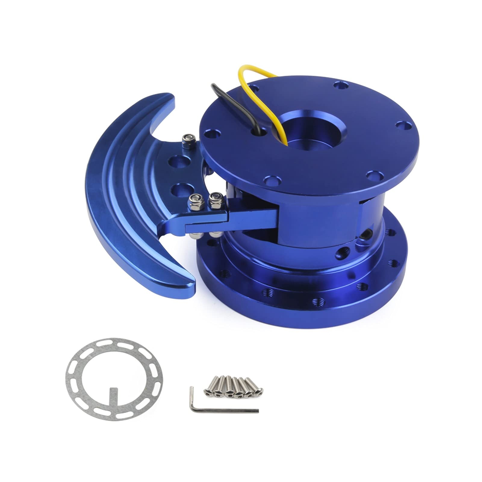 Jodriva Lenkrad Schnell Hohe Tilt Racing Release Hub Kit Adapter Körper Abnehmbare Snap Off Boss Kit Lenkradnabensatz(Blue) von Jodriva