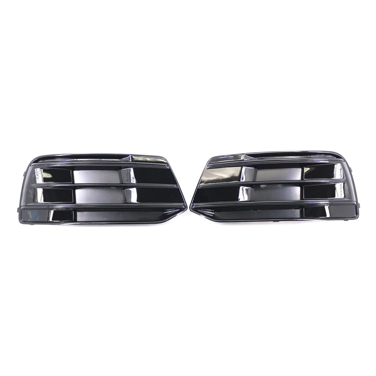 Jodriva Links Rechts Seite Auto Nebelscheinwerfer Abdeckung Grille Grill Blende, for Audi, for Q5 2018 2019 2020 80A807679D 80A807680D ABS Glanz Schwarz Nebelscheinwerfer-Kühlergrill-Abdeckungsblende( von Jodriva