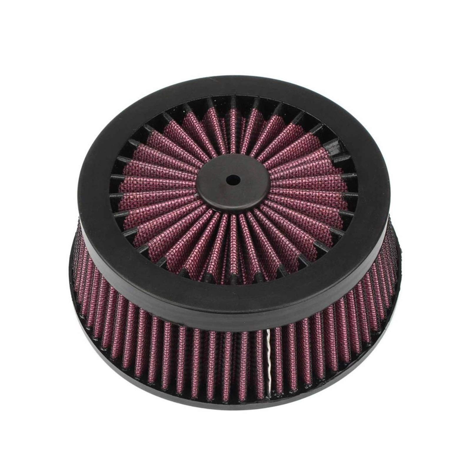 Jodriva Luftfilterelement-Ersatzfilter for Motorrad-Ansaugreiniger, for Harley, Touring Sportster XL883 XL1200 Iron 883 Dyna Softail Luftfilter Ansaugkit(A Red) von Jodriva