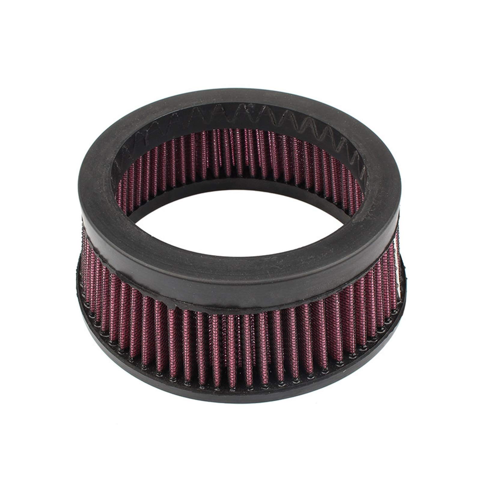 Jodriva Luftfilterelement-Ersatzfilter for Motorrad-Ansaugreiniger, for Harley, Touring Sportster XL883 XL1200 Iron 883 Dyna Softail Luftfilter Ansaugkit(B Red) von Jodriva