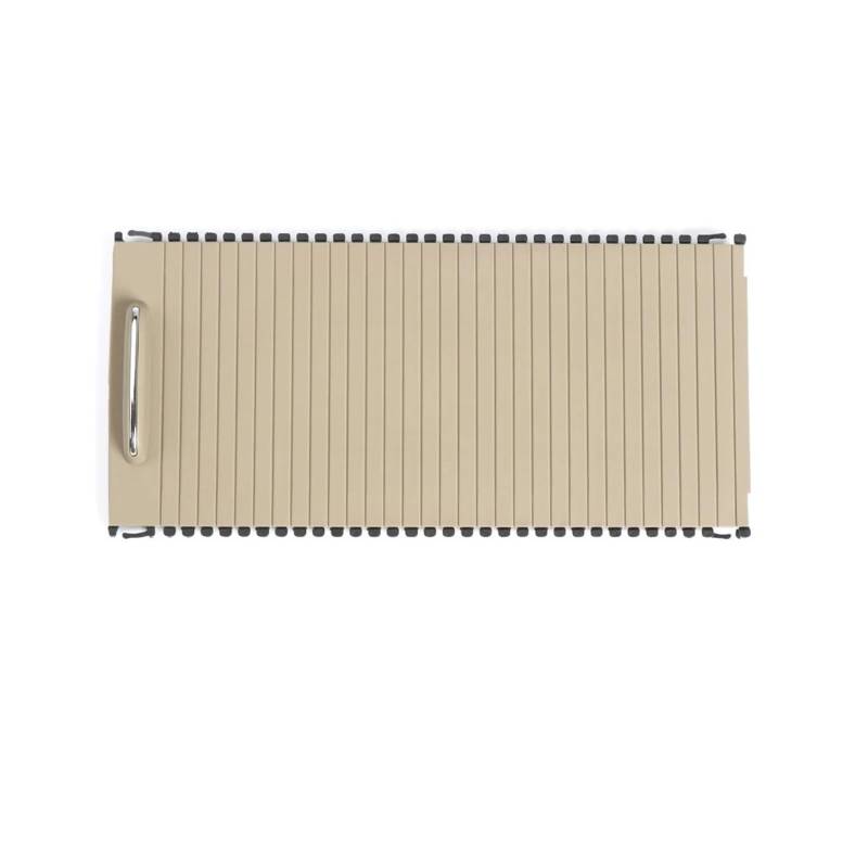 Jodriva Mittelkonsolenabdeckung, Schieberollo-Abdeckung, Getränkehalter-Aufbewahrung, for, C-Klasse W204 S204, Auto-Innenzubehör Armlehnen-Getränkehalterdeckel(Beige) von Jodriva