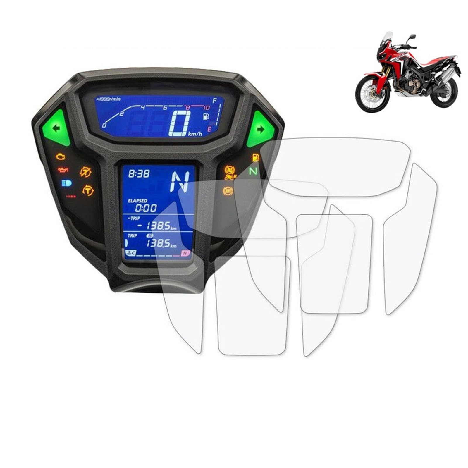 Jodriva Motorrad-Cluster-Kratzschutzfolie Displayschutzfolie for CRF1000L Africa Twin CRF 1000 L CRF1000 L 2015 2016 2017 Tacho-Schutzfolie von Jodriva