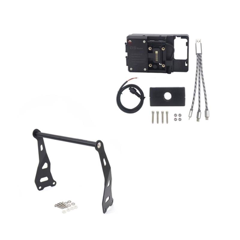 Jodriva Motorrad-Handy-GPS-Halterung, Navigationsplattenhalterung, USB-Wireless-Ladeständer, for Royal Enfield, Himalayan 2016–2021 Fahrrad-Telefonhalterung(12mm Wireless Stand) von Jodriva